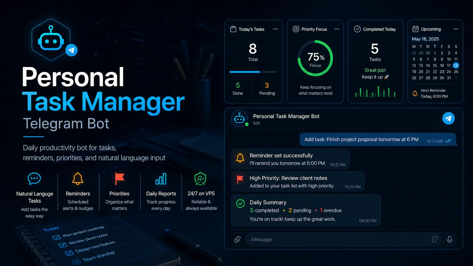 Personal Task Manager Telegram Bot