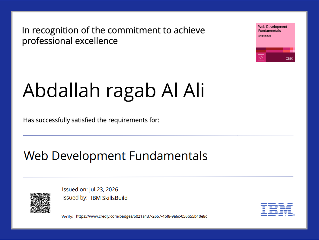 Web Development Fundamentals — IBM SkillsBuild